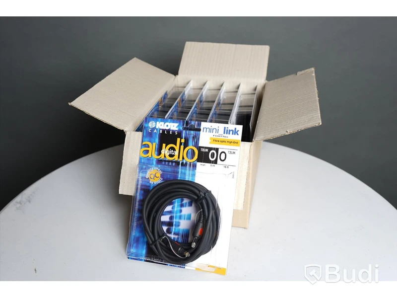 Optisk Kabel 10st - Klotz Optical Fibre Cable 5m. Ny, Obruten förpackning.