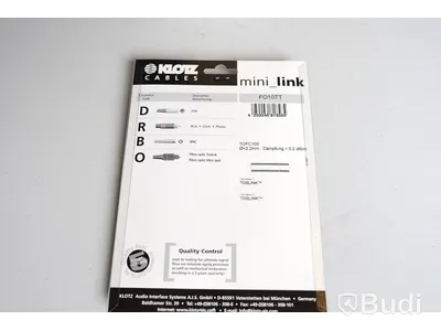 Optisk Kabel 10st - Klotz Optical Fibre Cable 10m. Ny, Obruten förpackning.