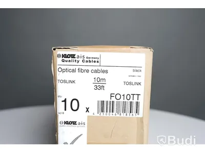Optisk Kabel 10st - Klotz Optical Fibre Cable 10m. Ny, Obruten förpackning.