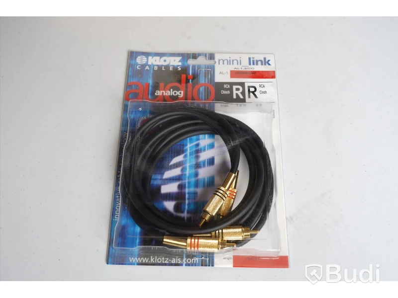 RCA Kabel 9st - Klotz AL-1 5m. Ny, Obruten förpackning.