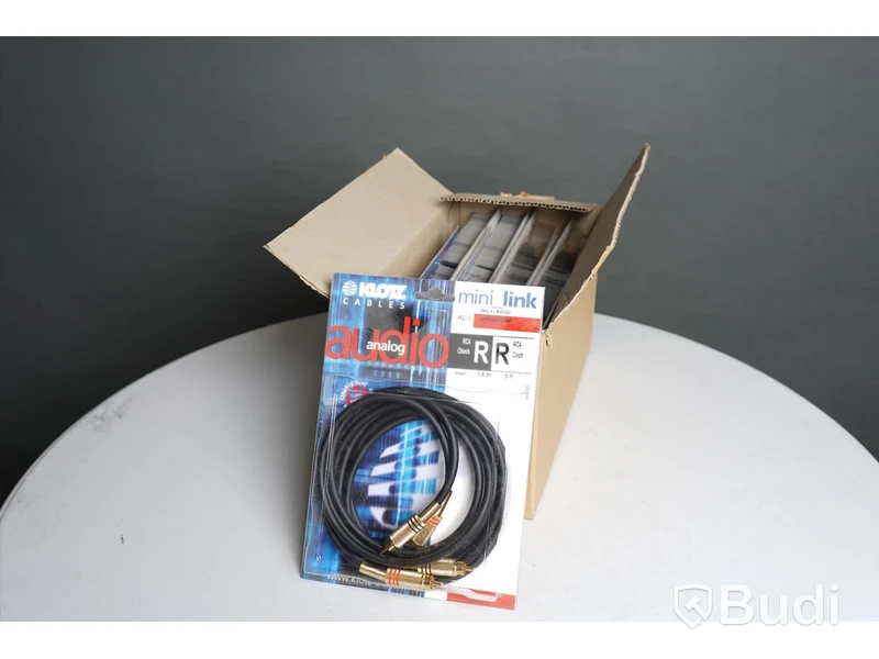 RCA Kabel 9st - Klotz AL-1 5m. Ny, Obruten förpackning.