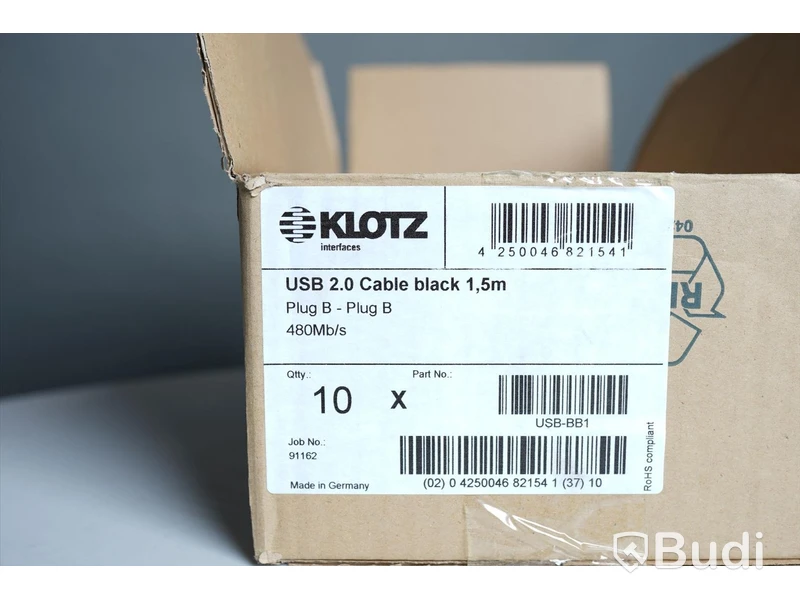 USB Kabel 7st - Klotz USB 2.0 1,5m. Ny, Obruten förpackning.