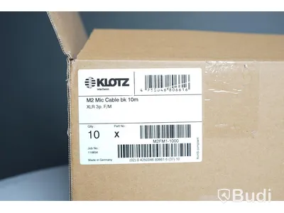 Mikrofonkabel 10st - Klotz M2 10m. Ny, Obruten förpackning.