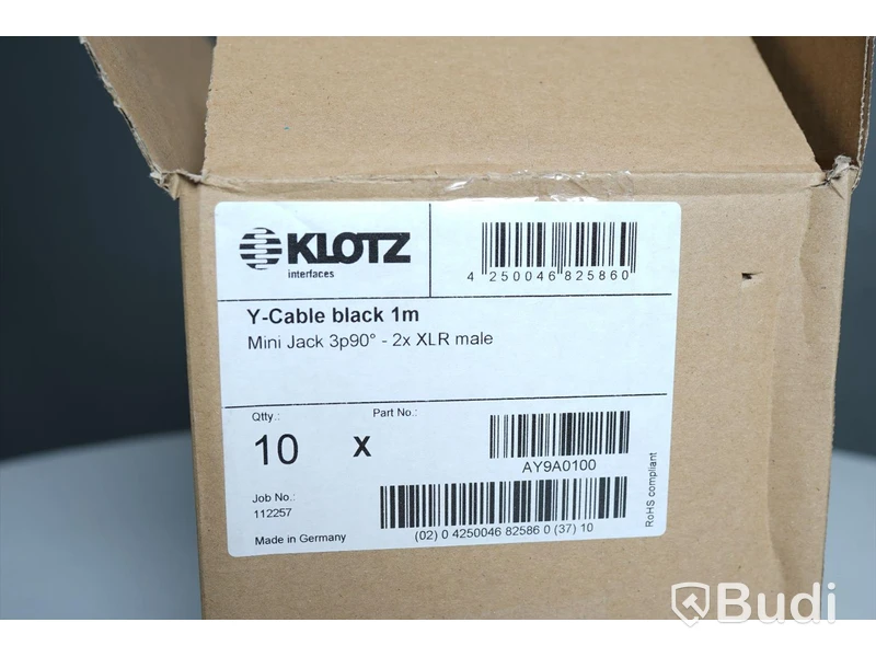 Y-Kabel 10st - Klotz Mobile Rec 1m. Ny, Obruten förpackning.