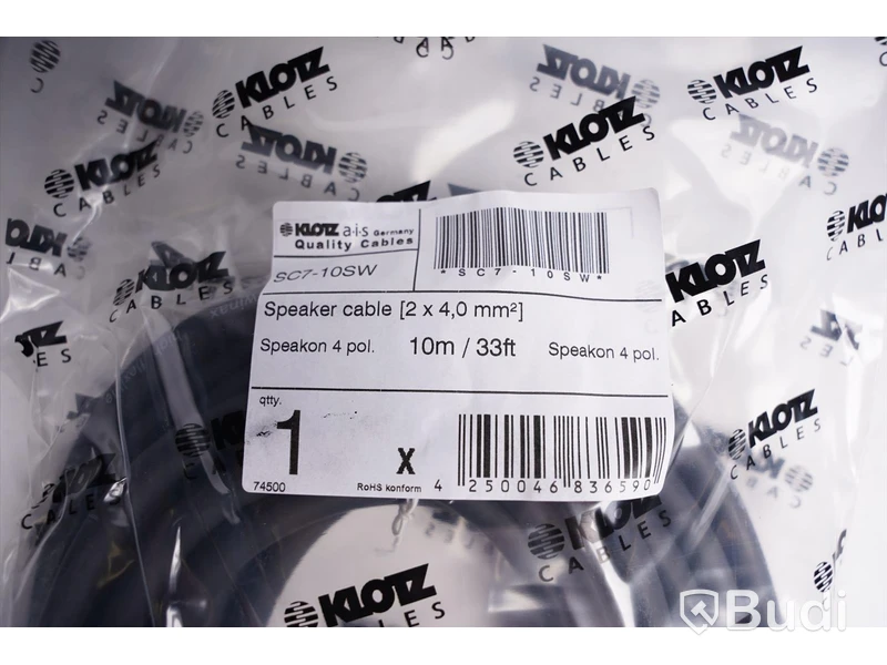 SpeakON Kabel 3st - Klotz SC7-10SW 10m. Ny, Obruten förpackning.