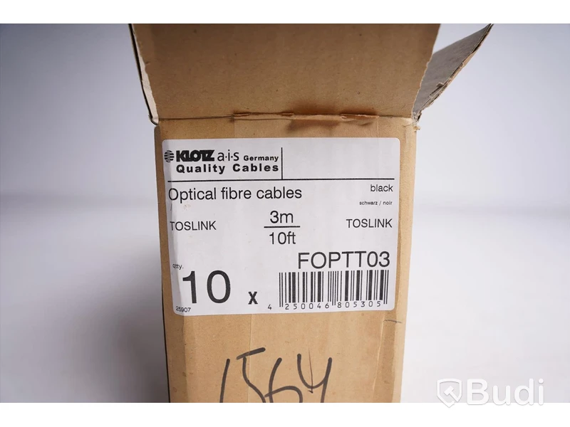 Optisk Kabel 10st - Klotz FOPTT03 3m. Ny, Obruten förpackning.