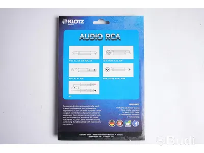 RCA-kabel 10st - Klotz Audio RCA AL-RR0030, 0,3 m. Ny, Obruten förpackning.