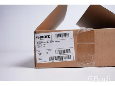 XLR-kabel 10st - Klotz Greyhound Mic Cable bk 5m, GRK1FM0500. Ny, Obruten förpackning.
