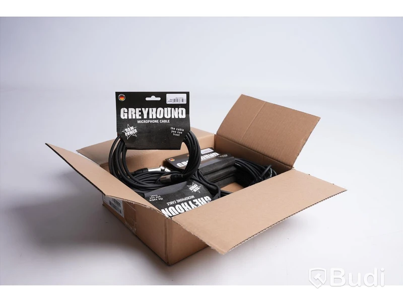 XLR-kabel 10st - Klotz Greyhound Mic Cable bk 5m, GRK1FM0500. Ny, Obruten förpackning.