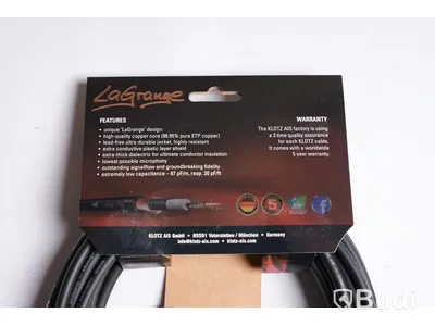 Telekabel 10st - Klotz LA-Grange Instrument Cable bk 9m, LAGPRO900. Ny, Obruten förpackning.
