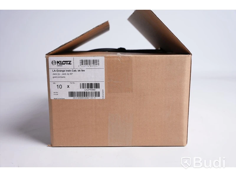Telekabel 10st - Klotz LA-Grange Instrument Cable bk 9m, LAGPRO900. Ny, Obruten förpackning.