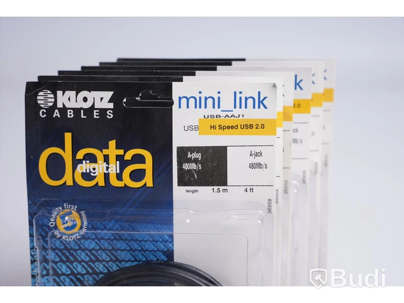 USB-kabel 6st - Klotz mini_link USB-AAJ1 1,5m. Ny, Obruten förpackning.