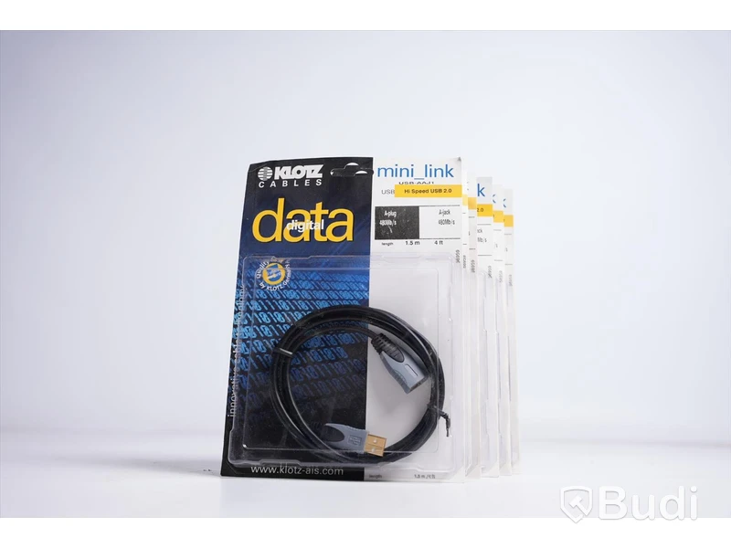 USB-kabel 6st - Klotz mini_link USB-AAJ1 1,5m. Ny, Obruten förpackning.