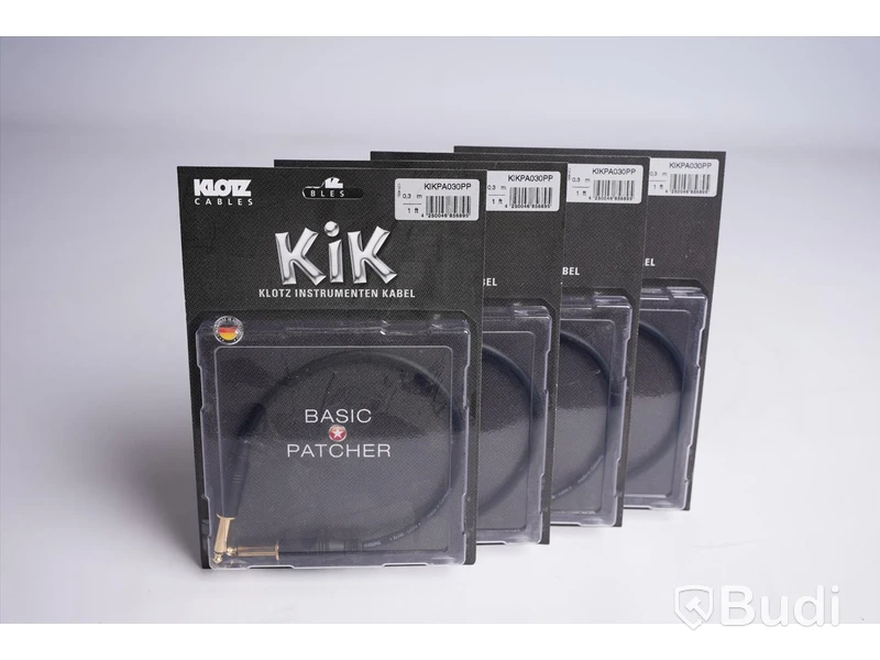 Patchkabel 4st - Klotz KiK, KIKPA030PP, 0,3m. Ny, Obruten förpackning.