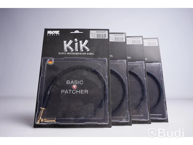 Patchkabel 4st - Klotz KiK, KIKPA030PP, 0,3m. Ny, Obruten förpackning.