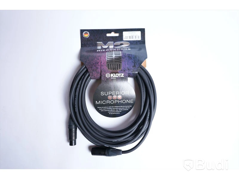 Mikrofonkabel 10st - Klotz M2 10m. Ny, Obruten förpackning.