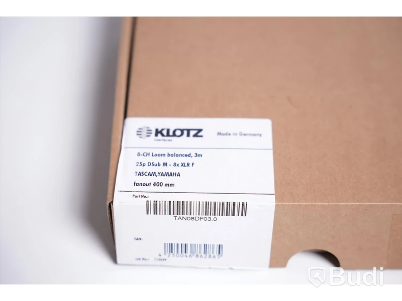 Multikabel - Klotz 8-CH Loom Balanced 3m. Ny.