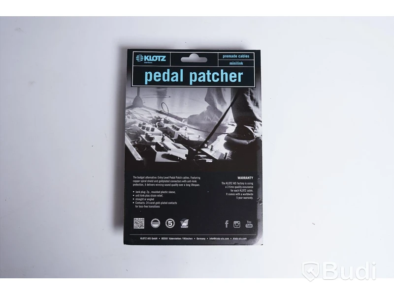 Telekabel 8st - Klotz Pedal Patcher 15cm. Ny, Obruten förpackning.