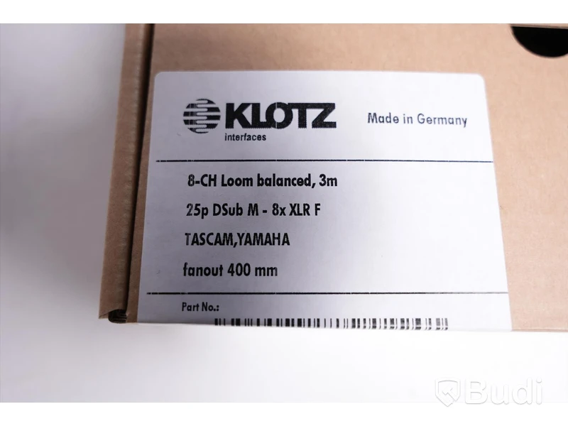 Multikabel 2st - Klotz 8-CH Loom Balanced 3m
