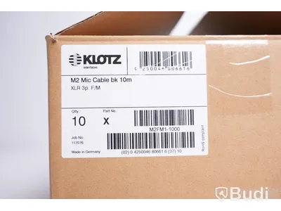 Mikrofonkabel 10st - Klotz M2 10m. Ny, Obruten förpackning.