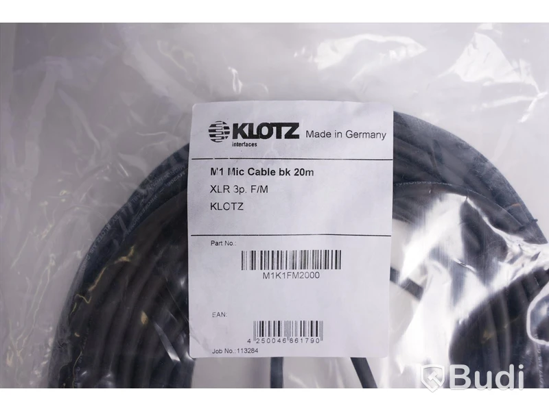 Mikrofonkabel 3st - Klotz M1 20m. Ny, Obruten förpackning.