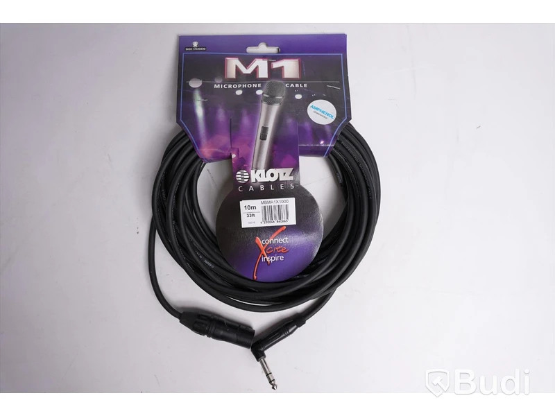 Mikrofonkabel 5st - Klotz M1 10m. Ny, Obruten förpackning.
