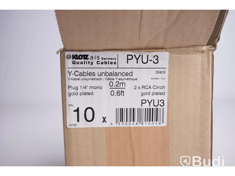 Y-Kabel 10st - Klotz PYU-3 20cm. Ny, Obruten förpackning.