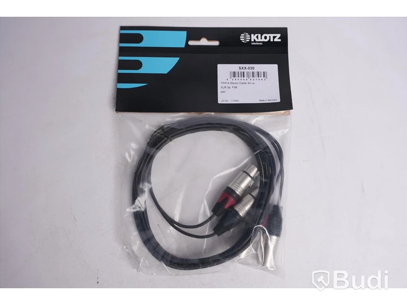 Stereo Kabel 3st - Klotz SXX-030 3m. Ny, Obruten förpackning.
