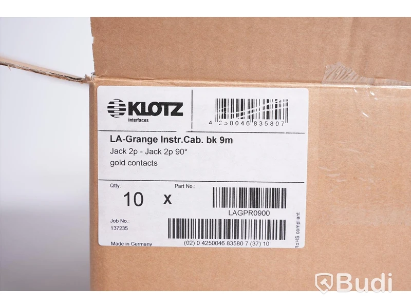 Telekabel 10st - Klotz La Grange 9m. Ny, Obruten förpackning.