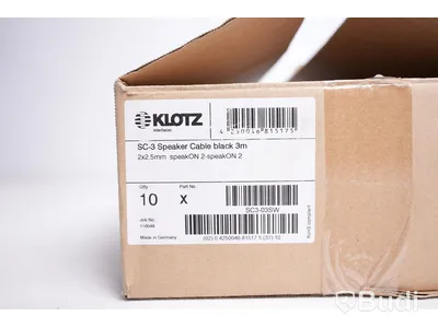 Högtalarkabel 10st - Klotz SC-3 3m. Ny, Obruten förpackning.