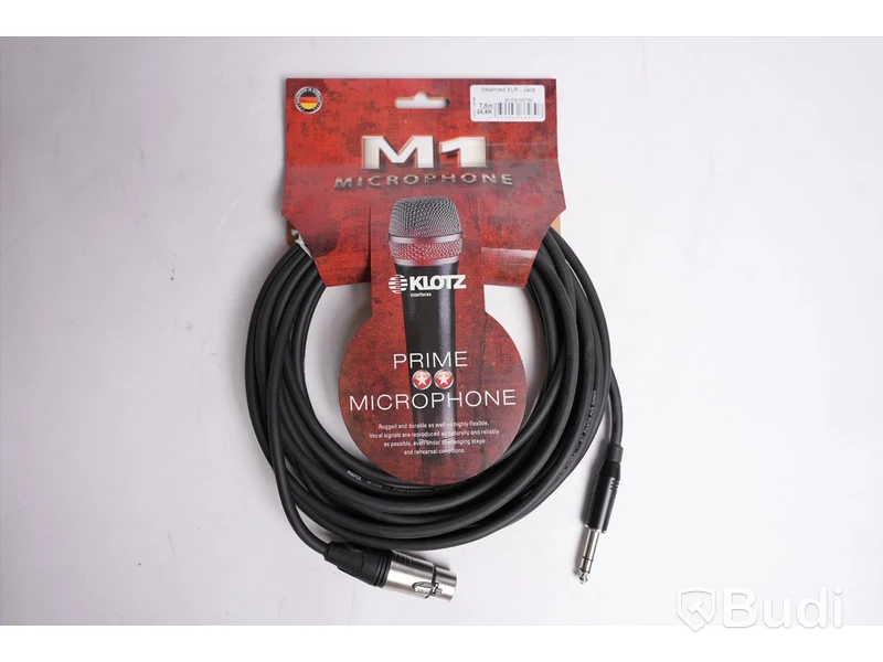 Mikrofonkabel 8st - Klotz M1 7,5m. Ny, Obruten förpackning.