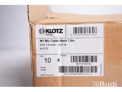 Mikrofonkabel 8st - Klotz M1 7,5m. Ny, Obruten förpackning.
