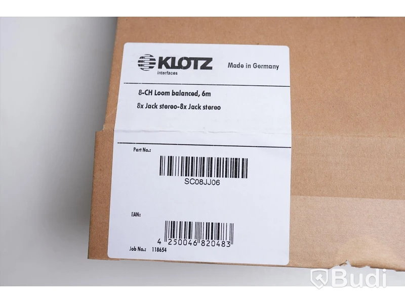 MultiKabel - Klotz 8-CH Loom Balanced SC08JJ06, 6m. Ny, Obruten förpackning.