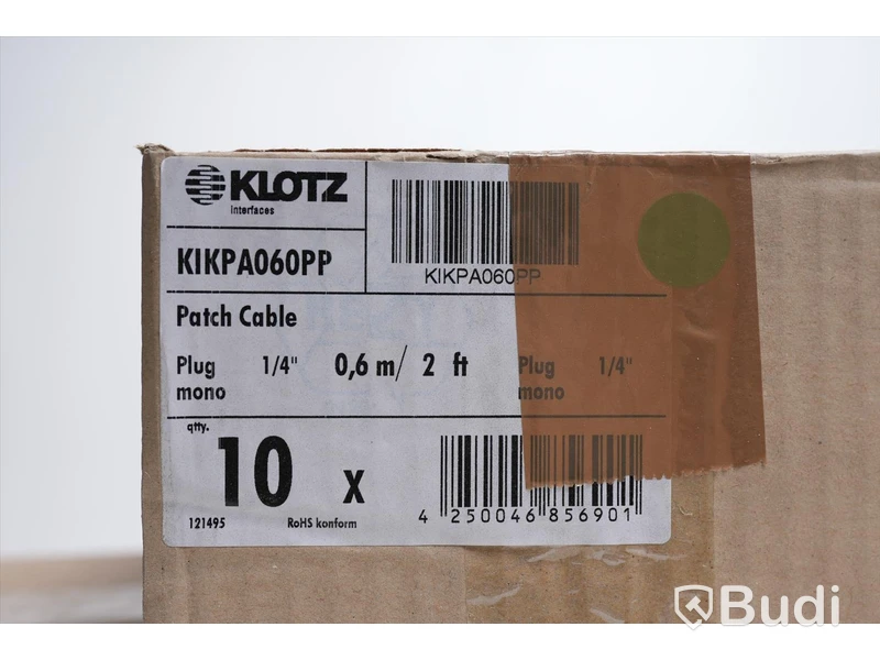 Patchkabel 10st - Klotz Patch Cable KIKPA060PP, 0,6m. Ny, Obruten förpackning.