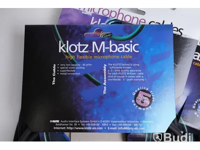 Mikrofonkabel 4st - Klotz M-basic MBNMPSW03, 3m. Ny, Obruten förpackning.