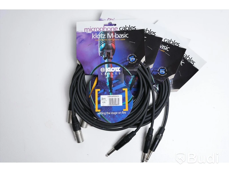 Mikrofonkabel 4st - Klotz M-basic MBNMPSW03, 3m. Ny, Obruten förpackning.