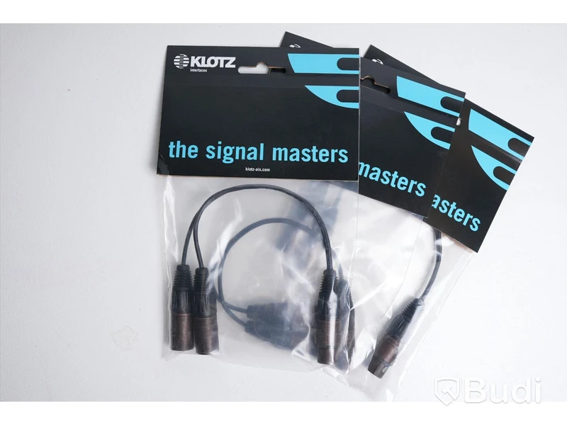 XLR-kabel 3st - Klotz Y-Cable PYB5N, 0,3m. Ny, Obruten förpackning.
