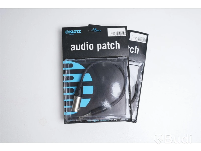 Mikrofonkabel 2st - Klotz Audio Patch 0,3m, M1MS1K0030. Ny, Obruten förpackning.
