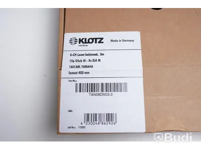 Multikablar - Klotz 8-CH Loom Balanced TAN08DM03.0, 3m. Ny, Obruten förpackning.