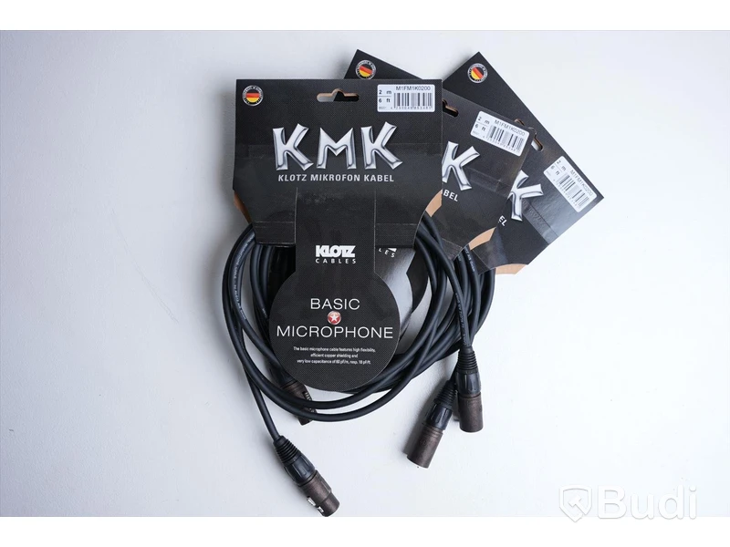 XLR-kabel 3st - Klotz KMK M1FM1K0200, 2M. Ny.