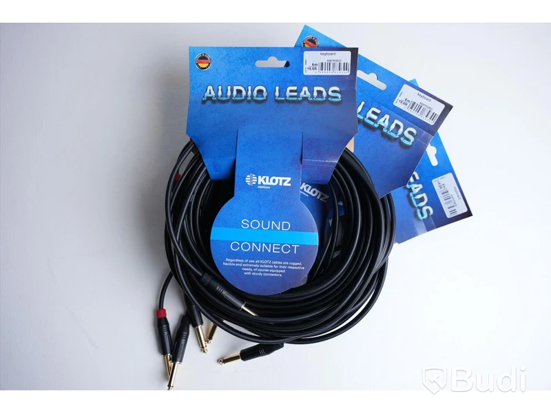 Stereotelekabel 3st - Klotz Audio Leads KMPP0600, 6m. Ny.