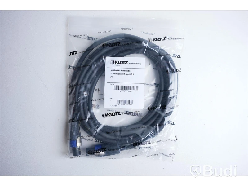 Speakon-kabel - Klotz SC-3 Speaker Cable, 5m. Ny.