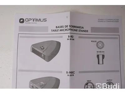 Mikrofonstativ 3 st - Optimus B-RD. Ny, Obruten förpackning.