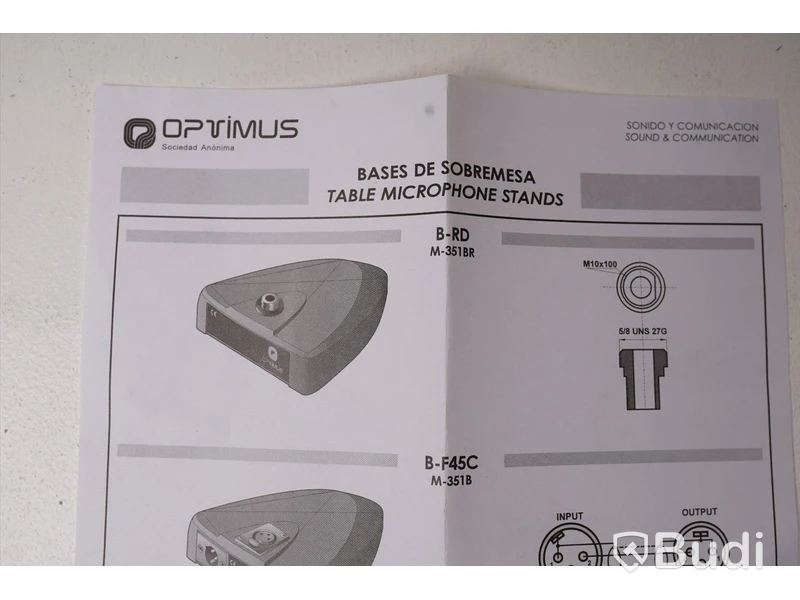 Mikrofonstativ 3 st - Optimus B-RD. Ny, Obruten förpackning.