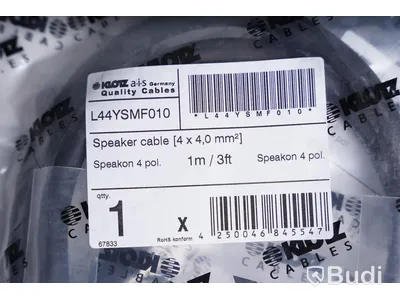 Speakon-kabel 2st - Klotz Speaker Cable L44YSMF010, 1m. Ny.