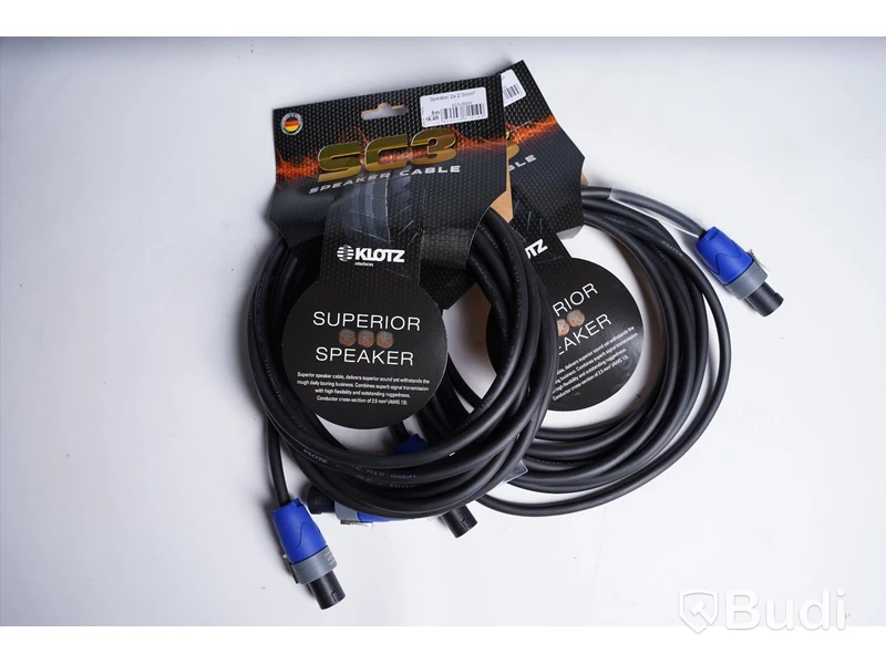 Speakon-kabel 2st - Klotz SC-3 Speaker Cable, 5m. Ny.