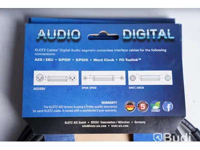 SPDIF-kabel 3st - Klotz Audio Digital SPDIX3.0SW, 3m. Ny.