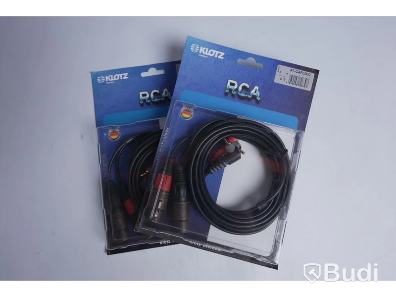2 st Audio RCA kabel - KLOTZ AT-CAF0300, 3m