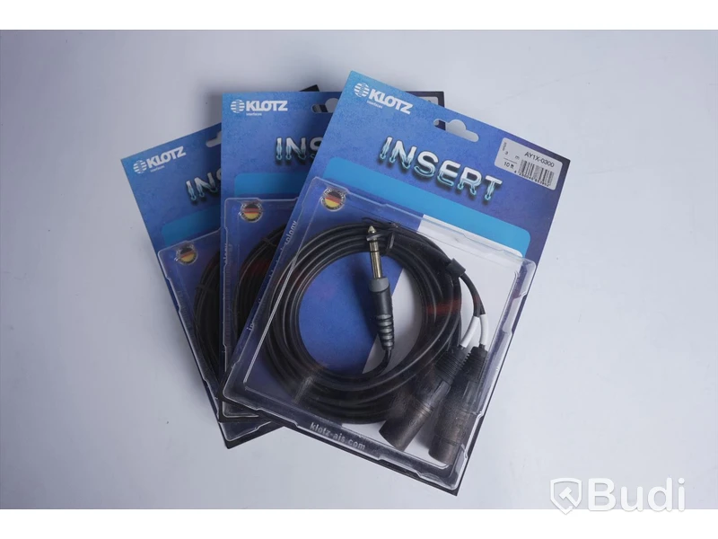 3 st Insert kablar - KLOTZ AY1X-0300, 3 m