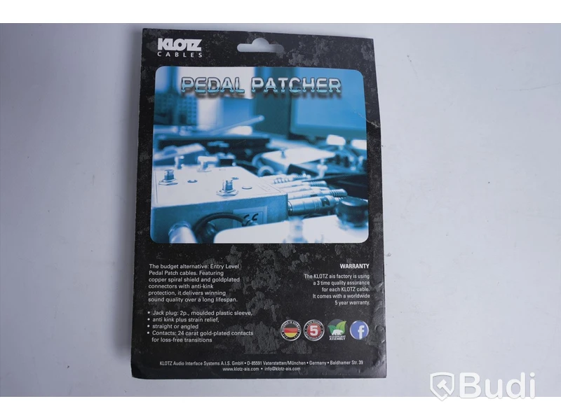 2 st Diverse Patchkablar - KLOTZ, 0,3 m